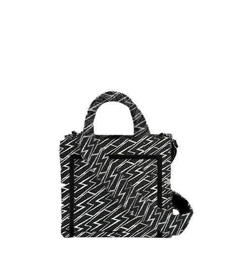 Mini Grazia PWR Jacquard Bag | Blanco y Negro
