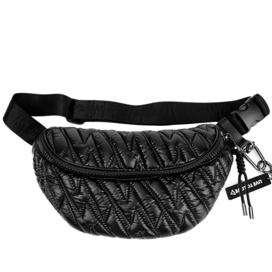 Riñonera Kiki PWR Caracas | Negro Brillante