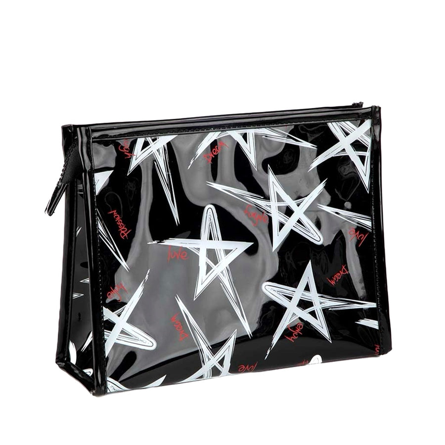 Estuche Grande Multiuso | Negro Estrellas Blancas