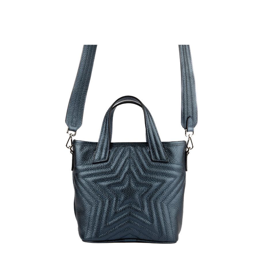 Bolso Mini Valentina Star | Azul Metalizado