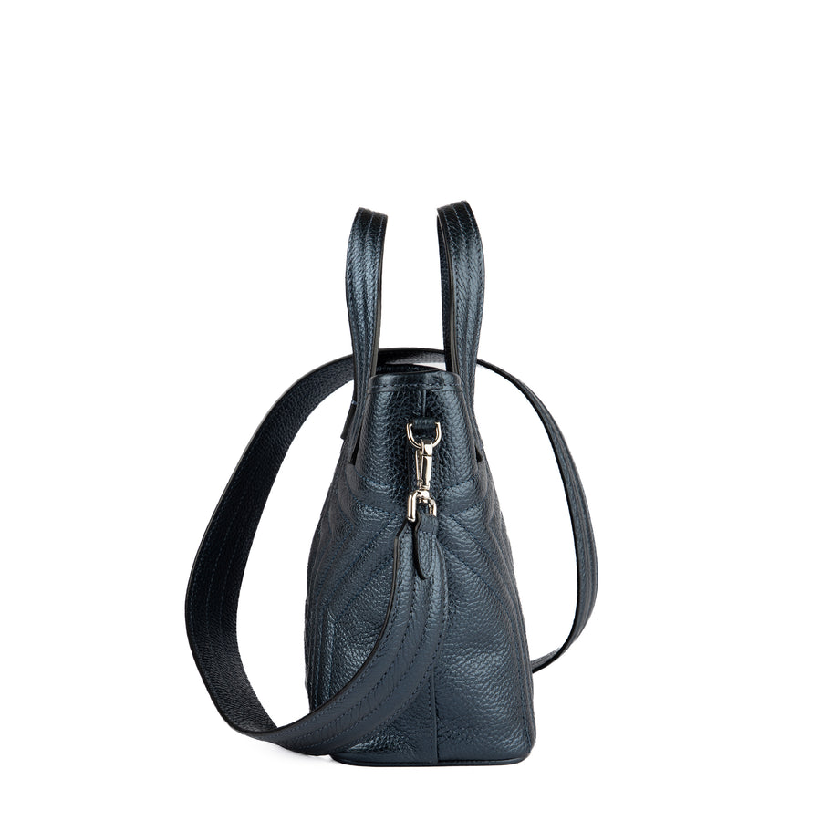 Bolso Mini Valentina Star | Azul Metalizado