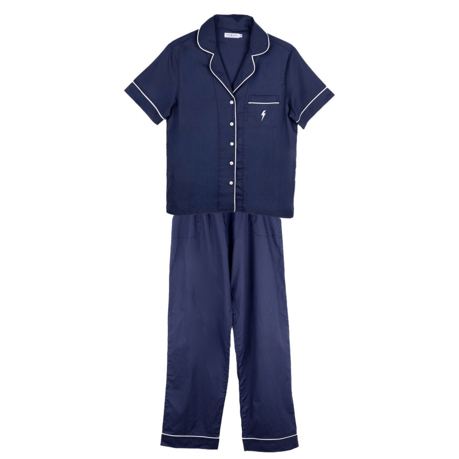 Pijama Camila PWR Azul Navy | Camisa Manga Corta
