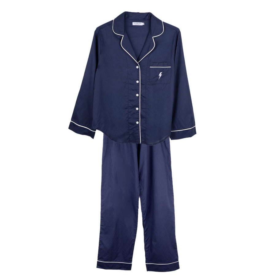Pijama Camila PWR Azul Navy | Camisa Manga Larga