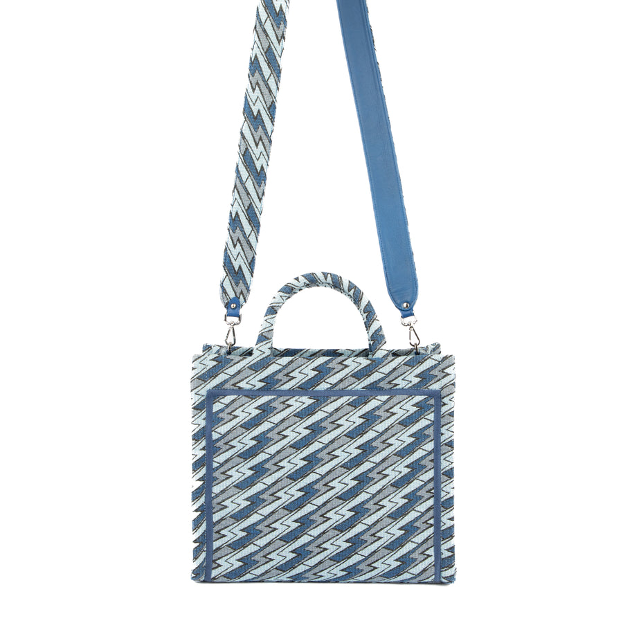 Medium Grazia PWR Jacquard Bag | Azul