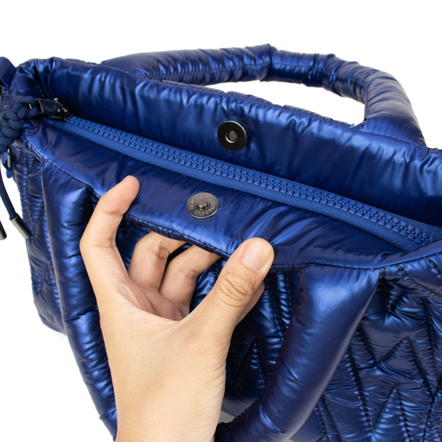 Medium Joaquina PWR Puffer Bag | Azul Metalizado