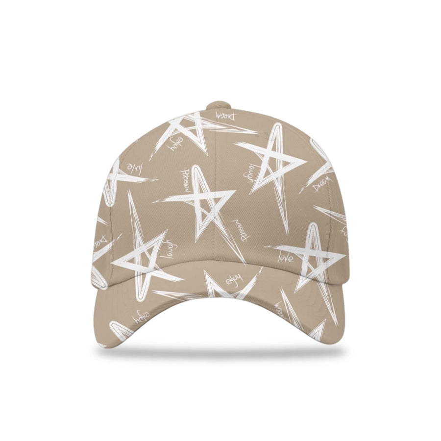 Gorra Clásica | Beige Estrellas Blancas