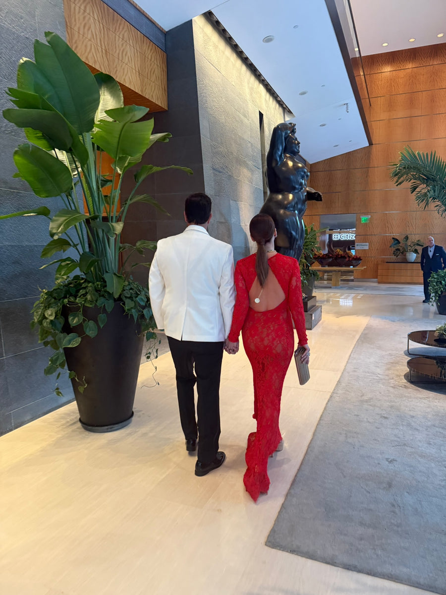 Vestido Rojo de encaje