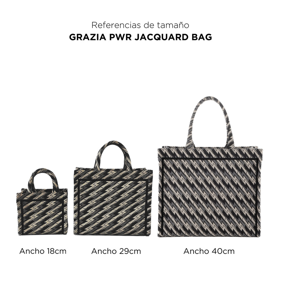 Medium Grazia PWR Jacquard Bag | Gris