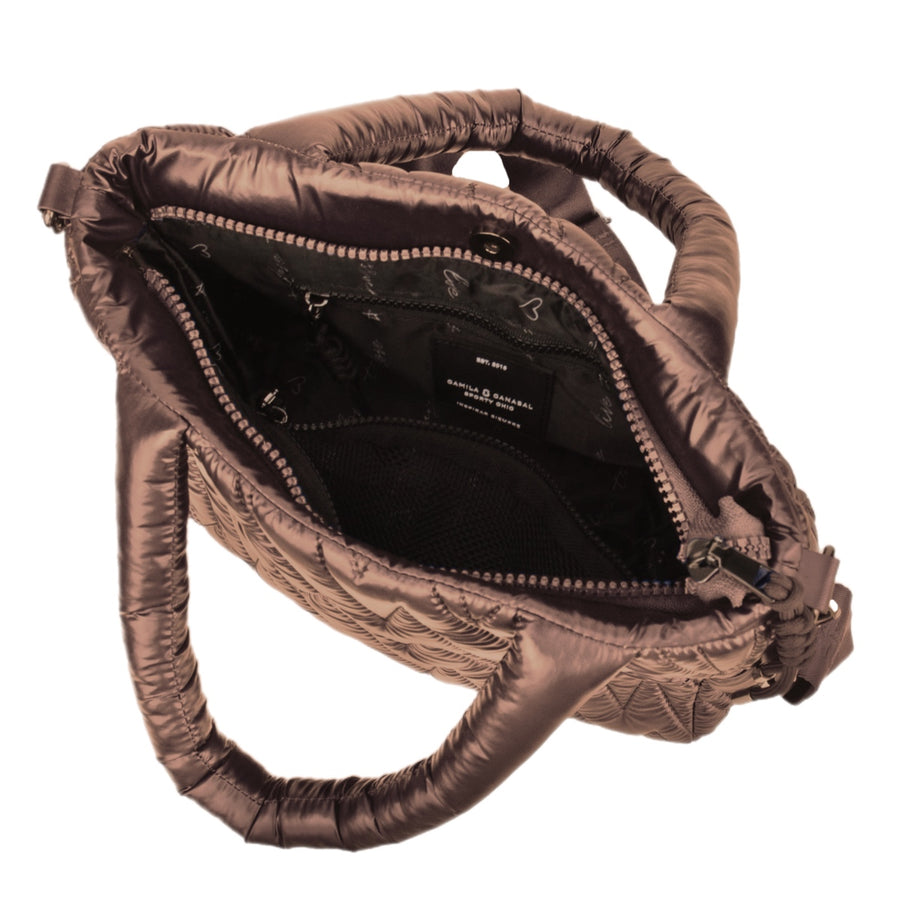 Medium Joaquina PWR Puffer Bag | Marrón Metalizado