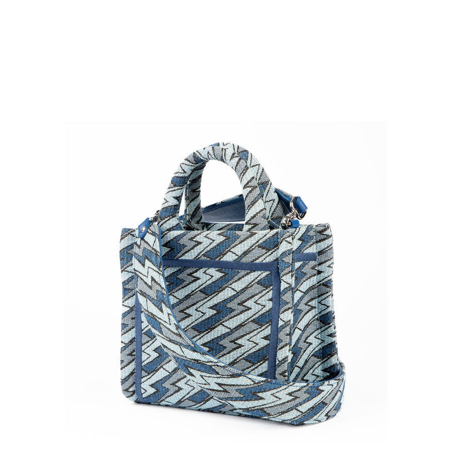 Mini Grazia PWR Jacquard Bag | Azul