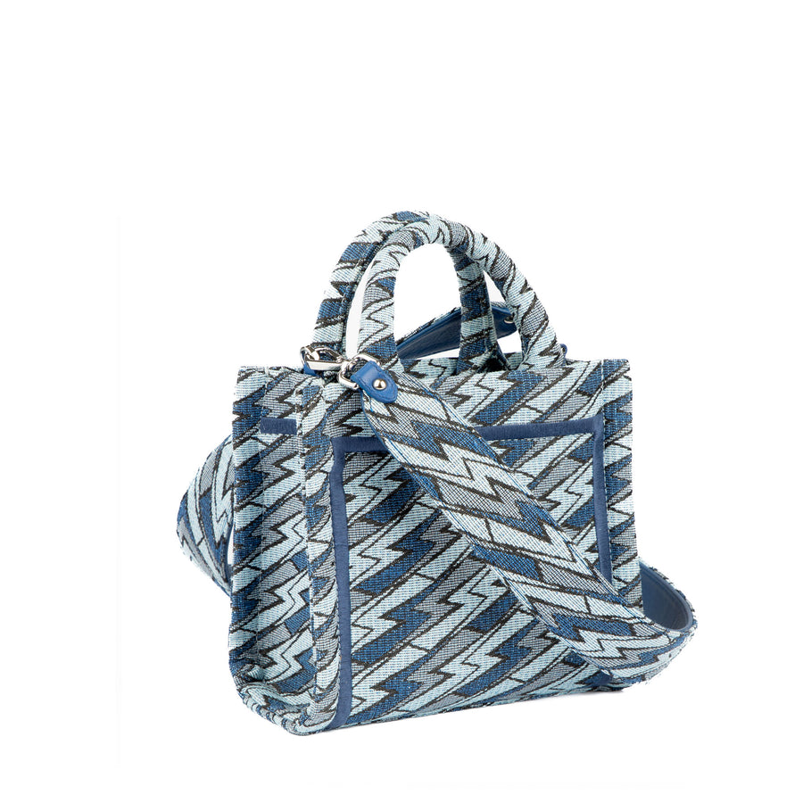 Mini Grazia PWR Jacquard Bag | Azul