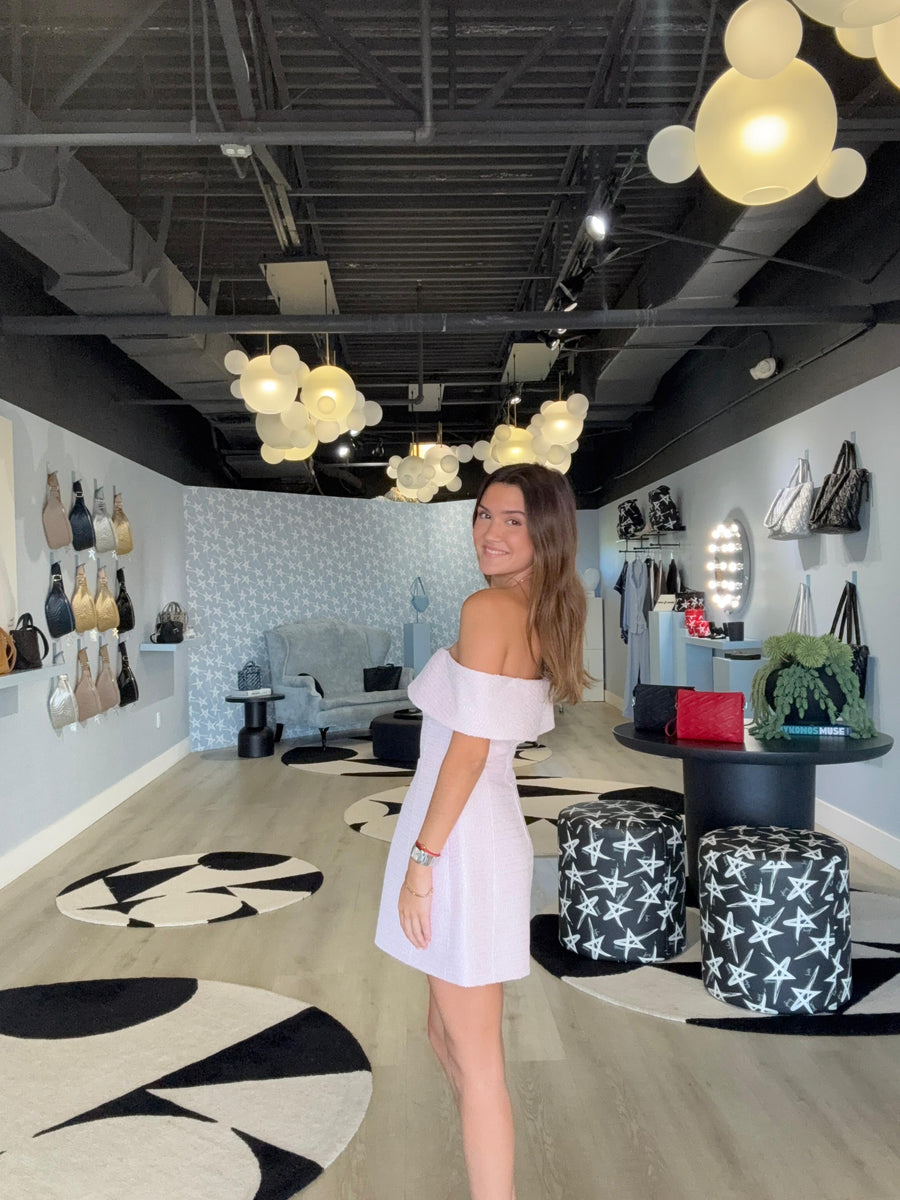 Vestido Blanco Corto Strapless
