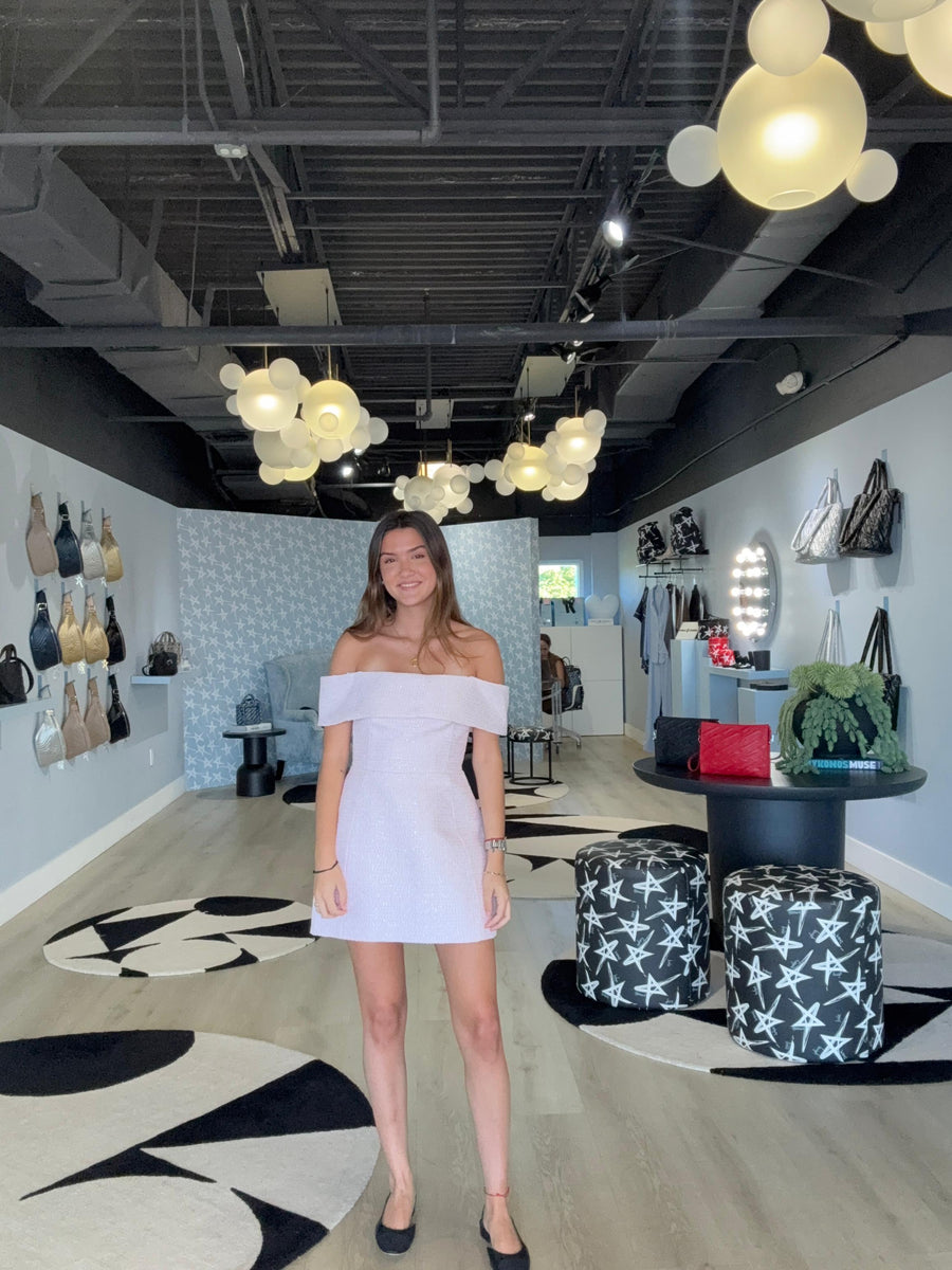 Vestido Blanco Corto Strapless