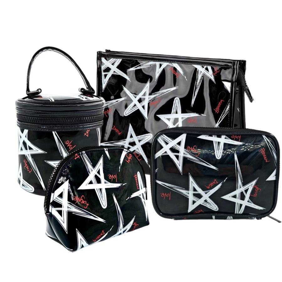 Set 4 Organizadores Multiuso | Negro Estrellas Blancas