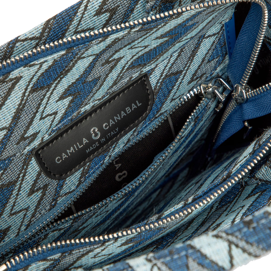 Medium Grazia PWR Jacquard Bag | Azul