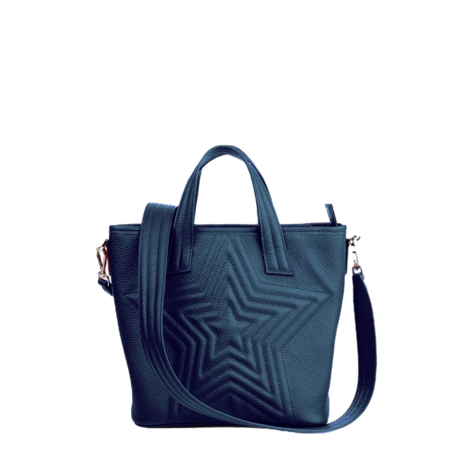 Bolso Mini Valentina Star | Azul Metalizado