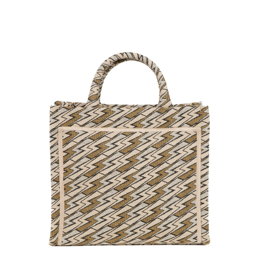 Medium Grazia PWR Jacquard Bag | Beige