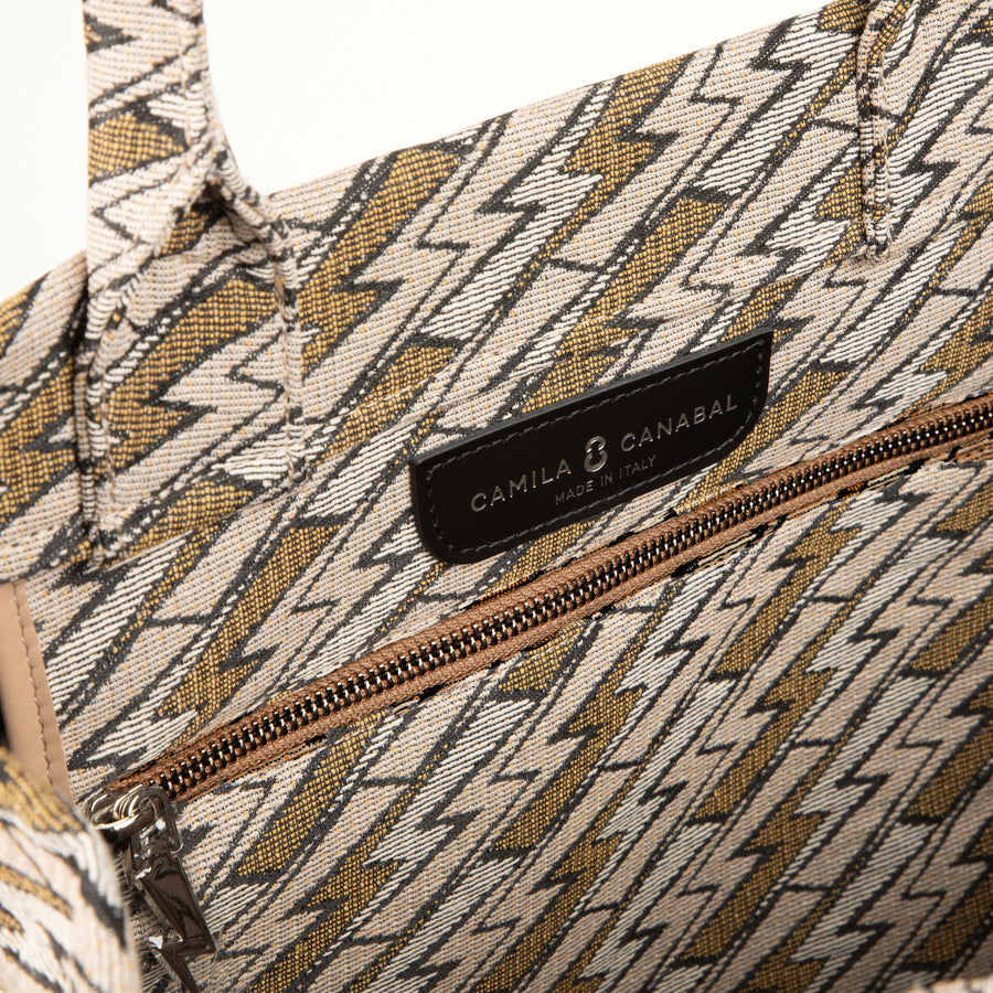 Grazia PWR Jacquard Bag | Beige