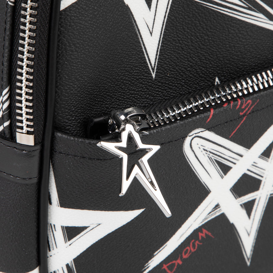Mochila Lara | Negro Estrellas Blancas