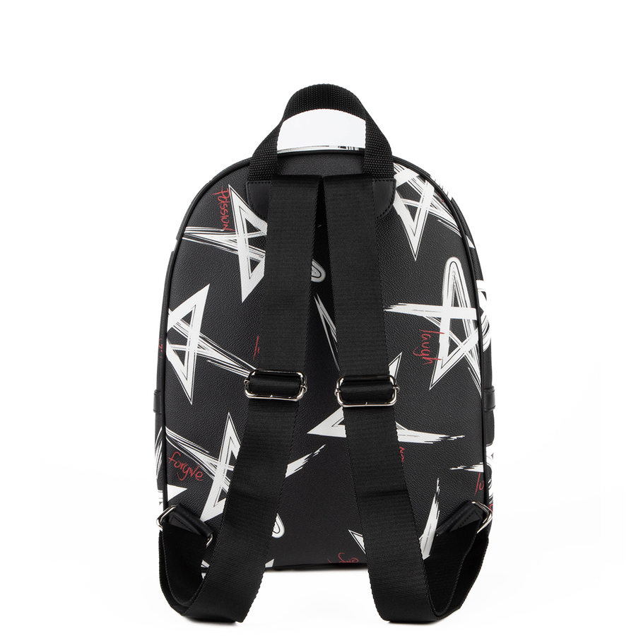 Mochila Lara | Negro Estrellas Blancas